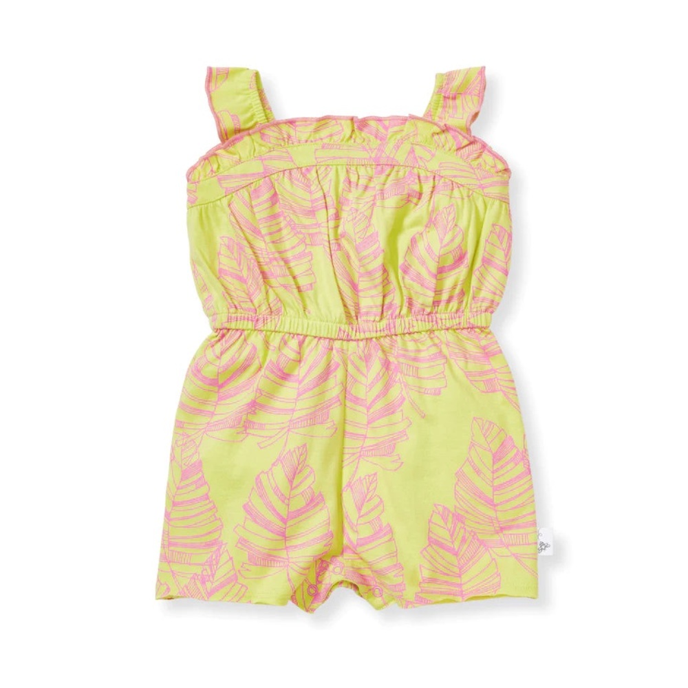 BURT'S BEES Pink Jungle Romper